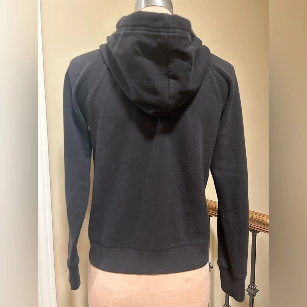 Aeropostale Black Full Zip Hoodie Cropped Fit Y2K Mall Girls XL Small 14/16